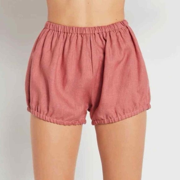 SUZI KONDI Women's Hera Linen Safari Bloomers, Desert Rose - Picture 2 of 4